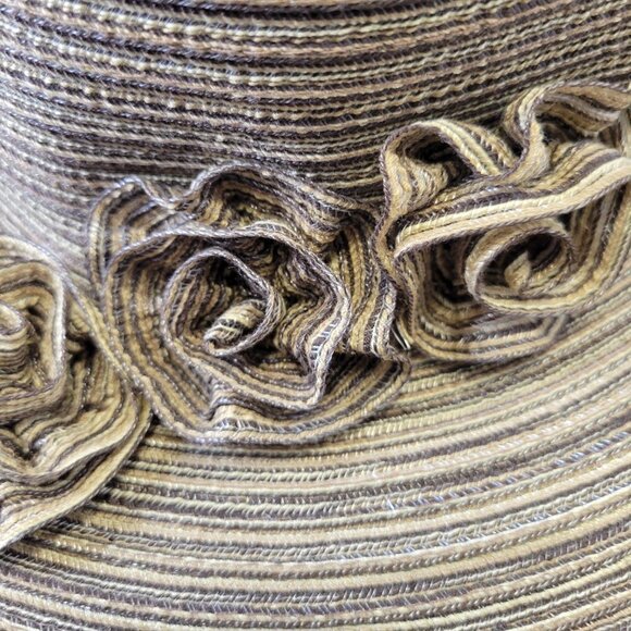 WOMENS Cotton Bendable Wide Brim Large Wedding, Summer Beach Holiday Party Hat - Picture 14 of 16